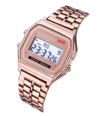 F91W Non-Waterproof Steel Band Watch