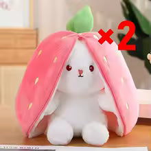 25cm Cute Strawberry Carrot Rabbit Plush Toy